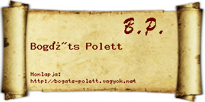 Bogáts Polett névjegykártya